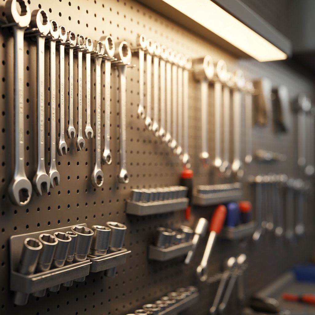 Professional mechanic tools neatly organised in Chris's Auto Care workshop